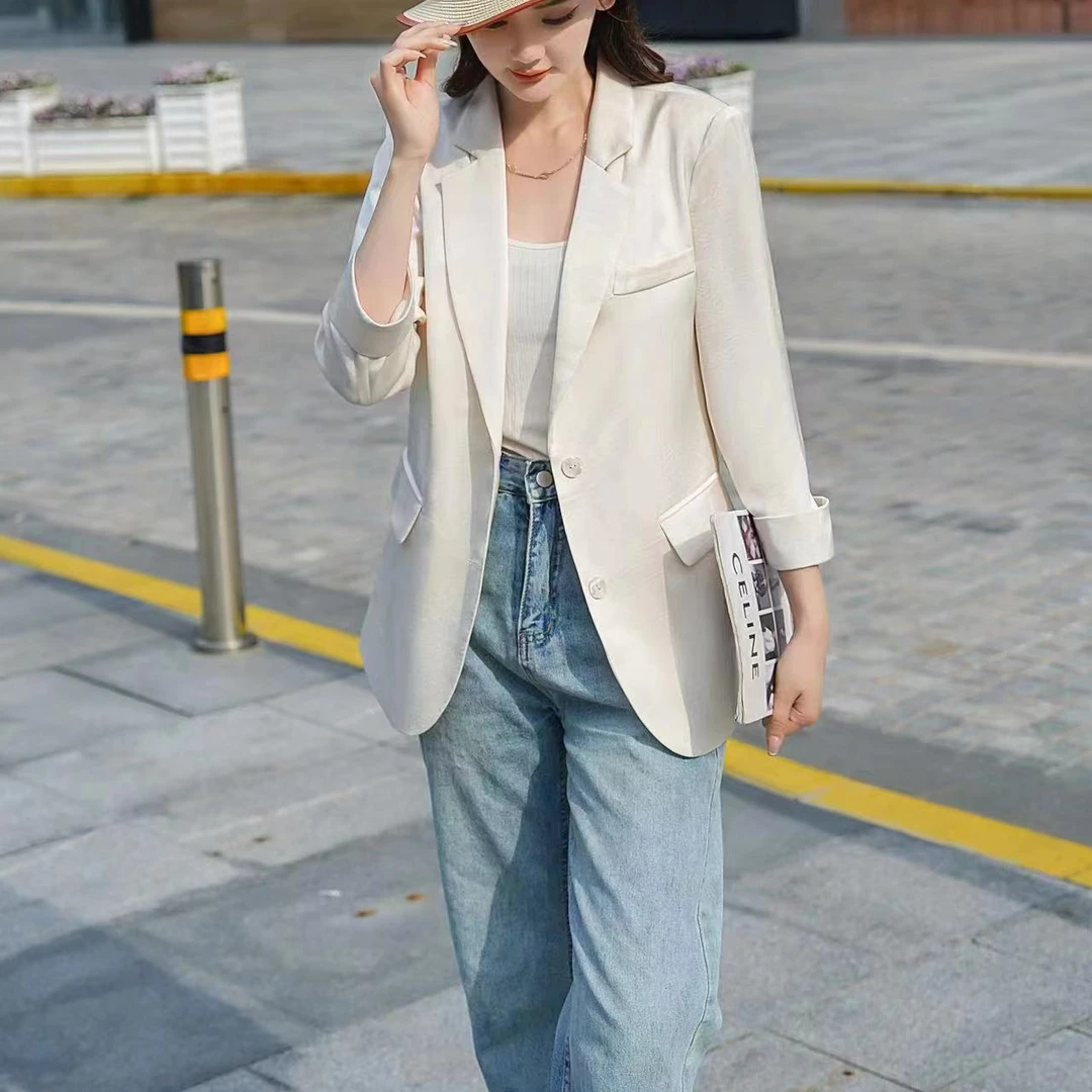 【锦衣服饰】芳8818韩版抓纹醋酸气质时尚显瘦西装外套