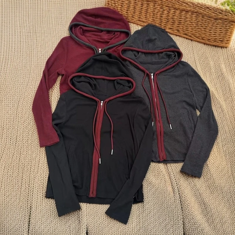 【锦衣2024秋季新款】妮2869小众设计双拉链连帽外套