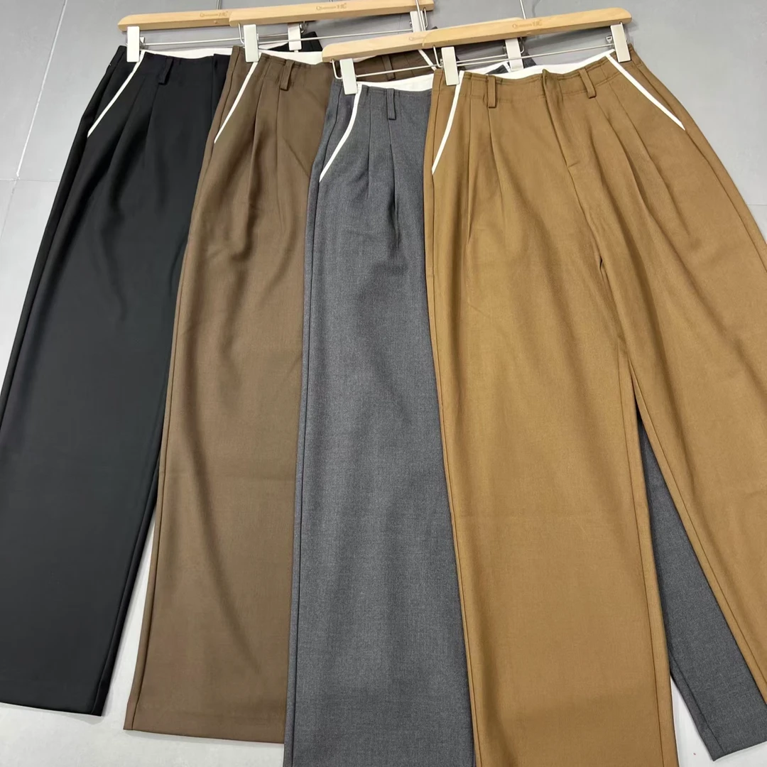 【锦衣服饰】千248015（8015）高级感直筒阔腿裤