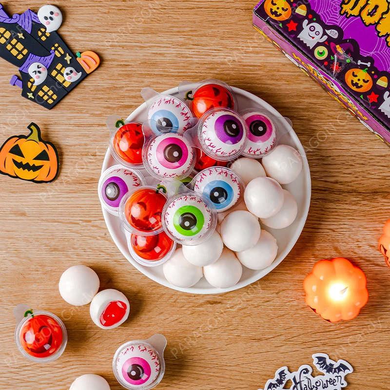 【万圣节糖果礼盒】南瓜爆浆果味软糖搞怪创意香甜夹心眼球糖圣诞