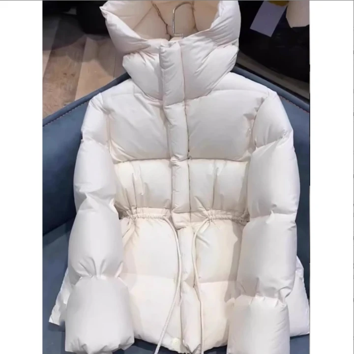 欧货95白鹅绒小香风收腰显瘦休闲连帽鹅绒服外套女3611（XU）