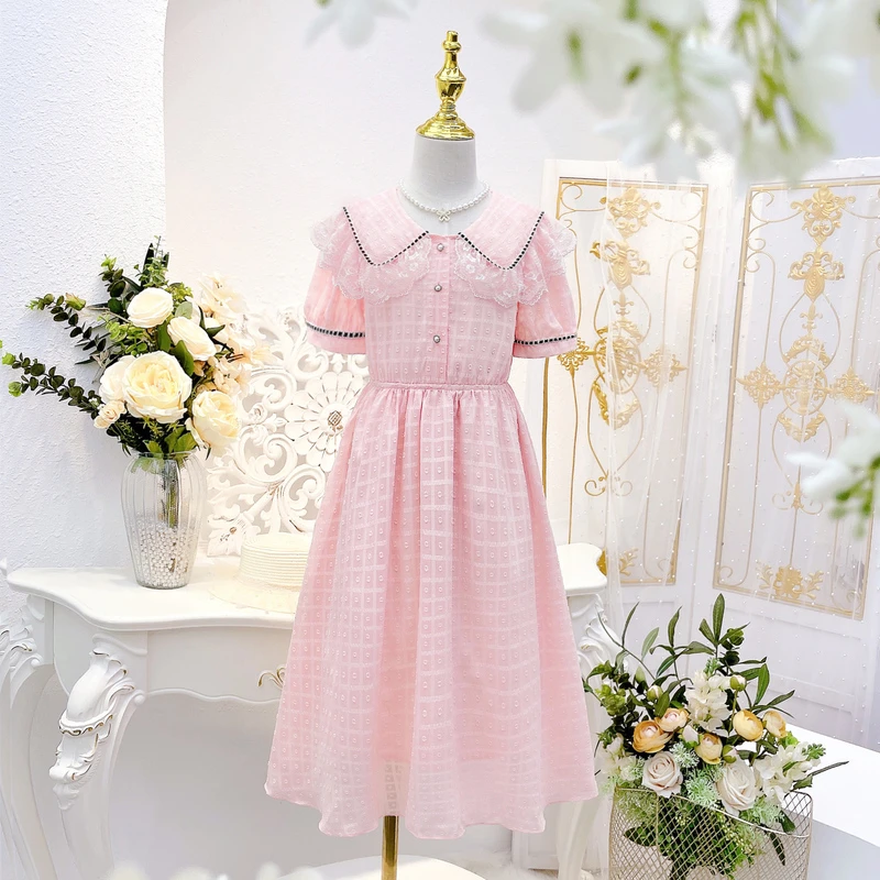 女童连衣裙2025夏季新款小女孩公主裙中大童夏装甜美洋气儿童裙子
