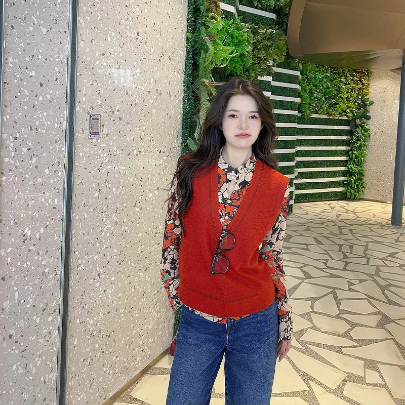 GIRDEAR/哥弟「北国的诗」秋冬雅丹风百搭质感马甲针织简约1301066