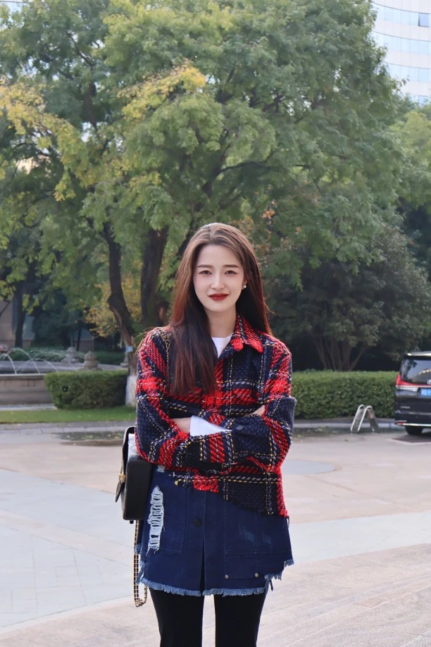 【罗马画报】哥弟牛仔拼接花尼小香风外套1400521-4K27322-001