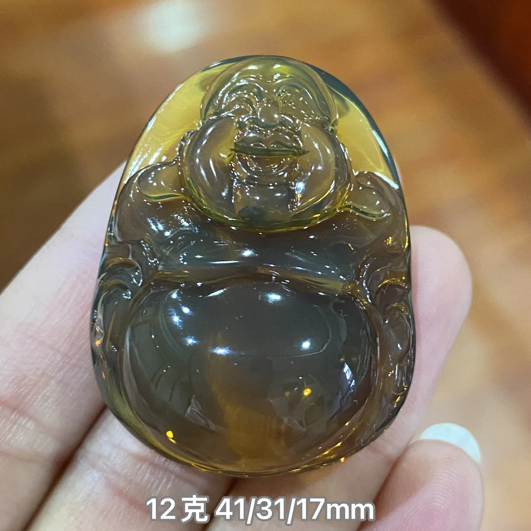 【小伊琥珀】12克绿茶绿膜变色龙佛公