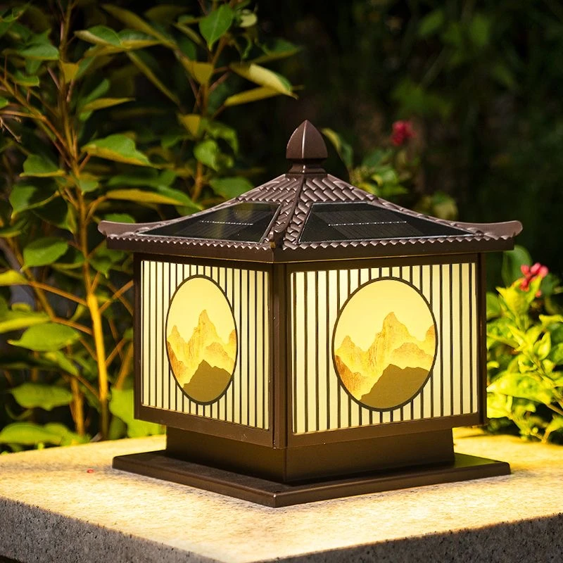 【拍一发二】太阳能柱头灯户外防水家用庭院灯围墙大门柱子室外柱灯