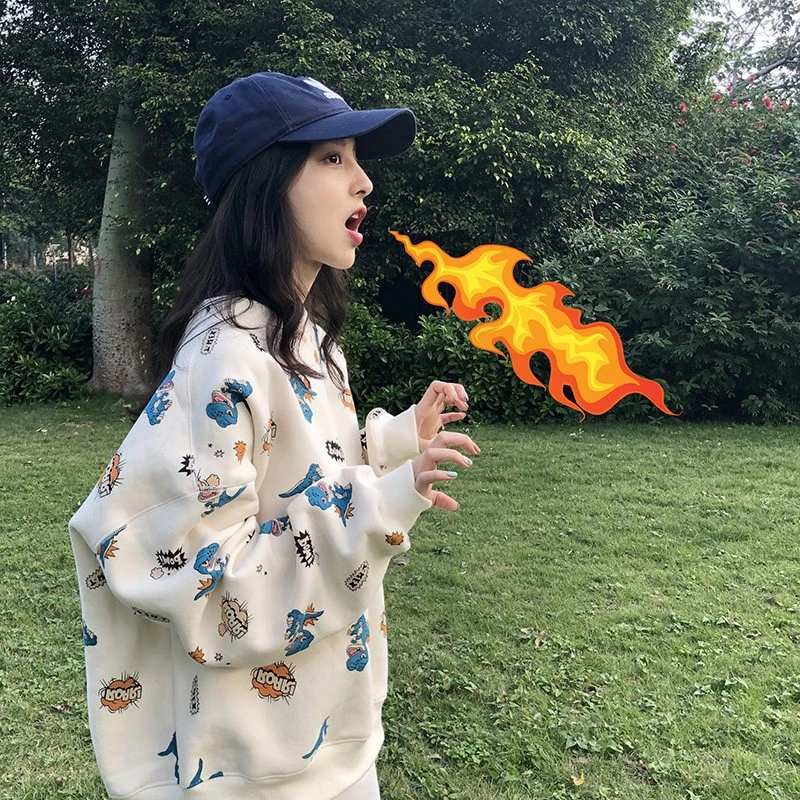 山东青岛即墨卫衣2025新款女圆领套头春秋薄款潮牌高级感无帽秋天