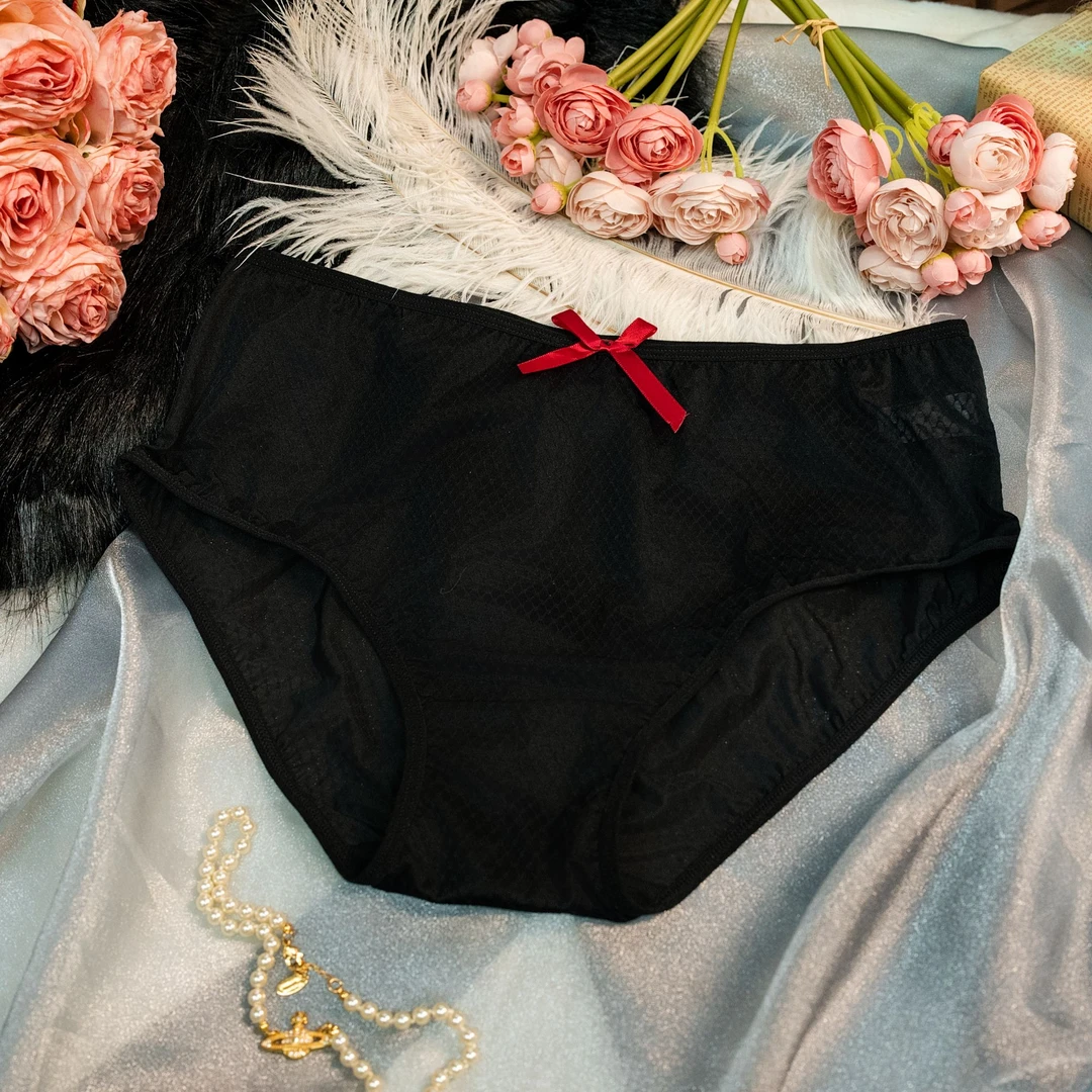 方糖【120-220斤】女士大码简约舒适透气中腰内裤4条