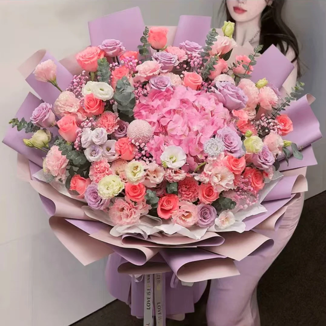 巨型超大花束绣球玫瑰花鲜花速递全国同城配送送女友表白生日礼物