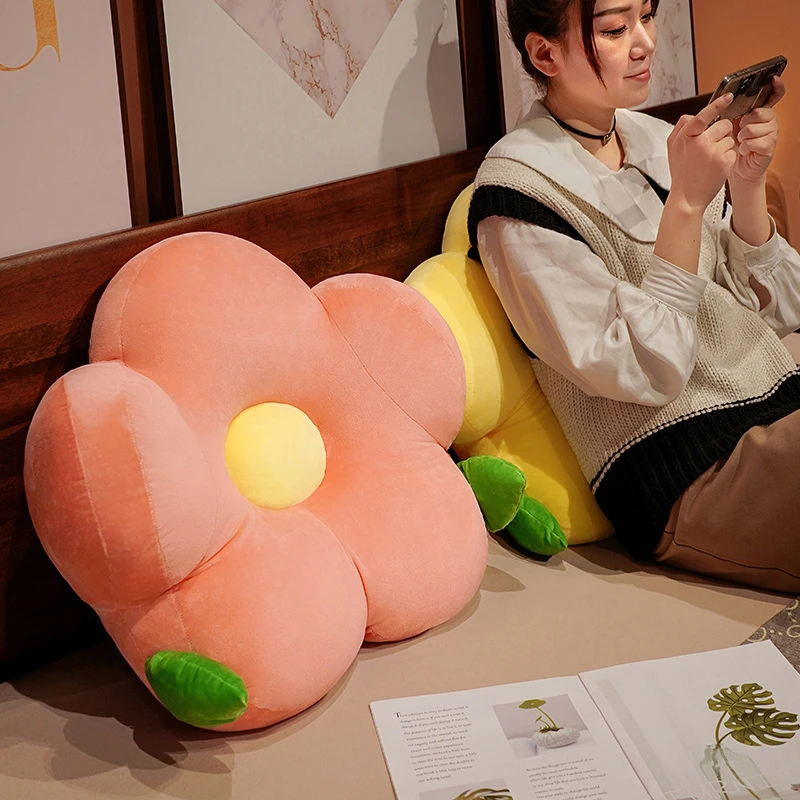 花朵抱枕床头软包靠垫床上玩手机大靠背垫办公室沙发护腰靠枕宿舍