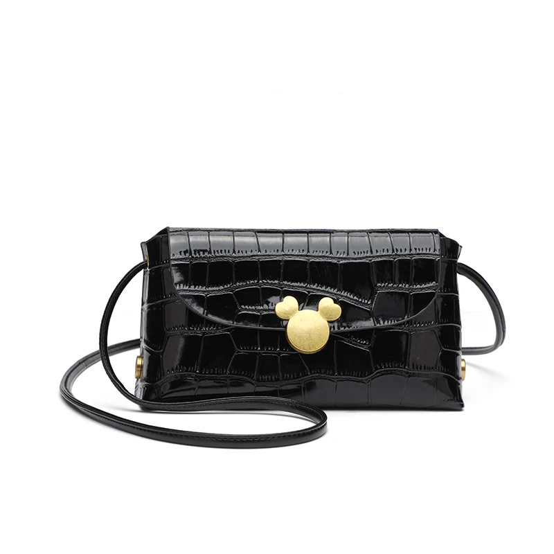 女包2024新款潮春夏时尚百搭编织皮单肩斜挎气质简约黑色小众