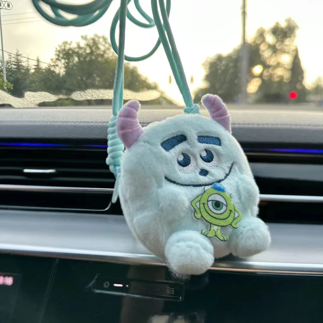 109毛绒蓝色毛怪零钱包手机链