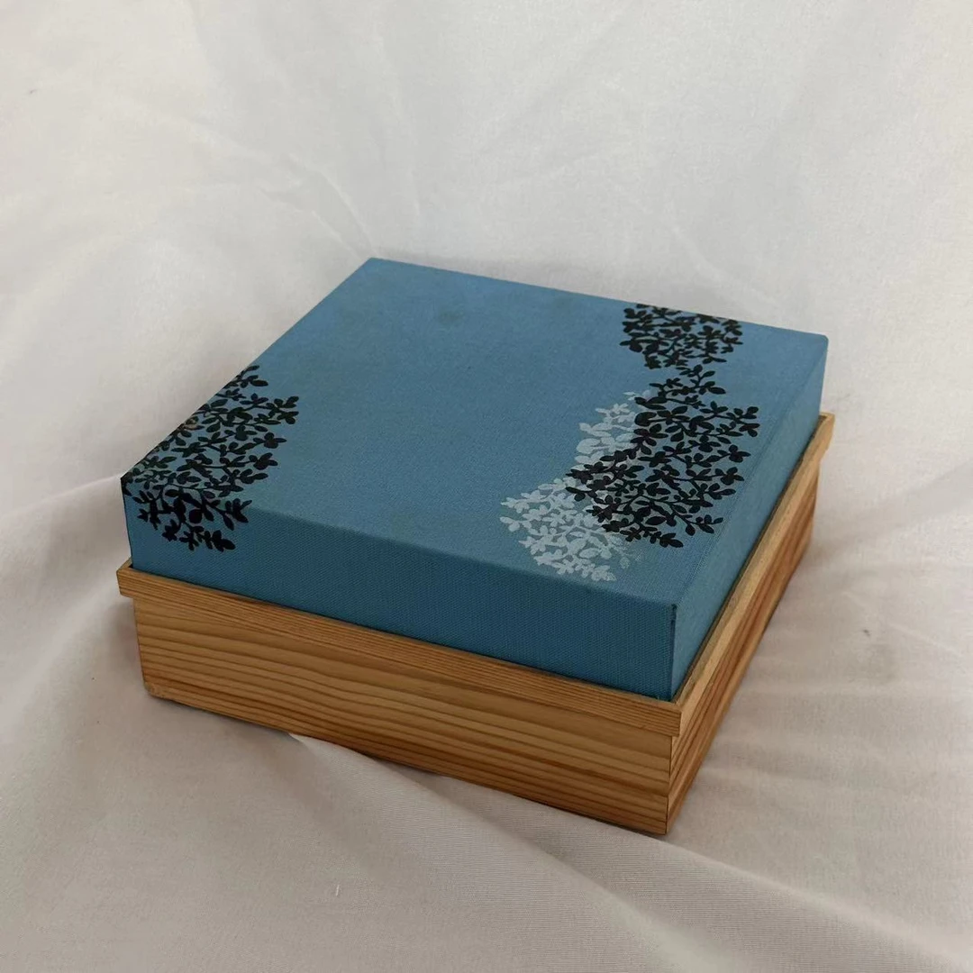 新中式木质桌面首饰盒化妆品收纳盒家居装饰摆件工艺品0064