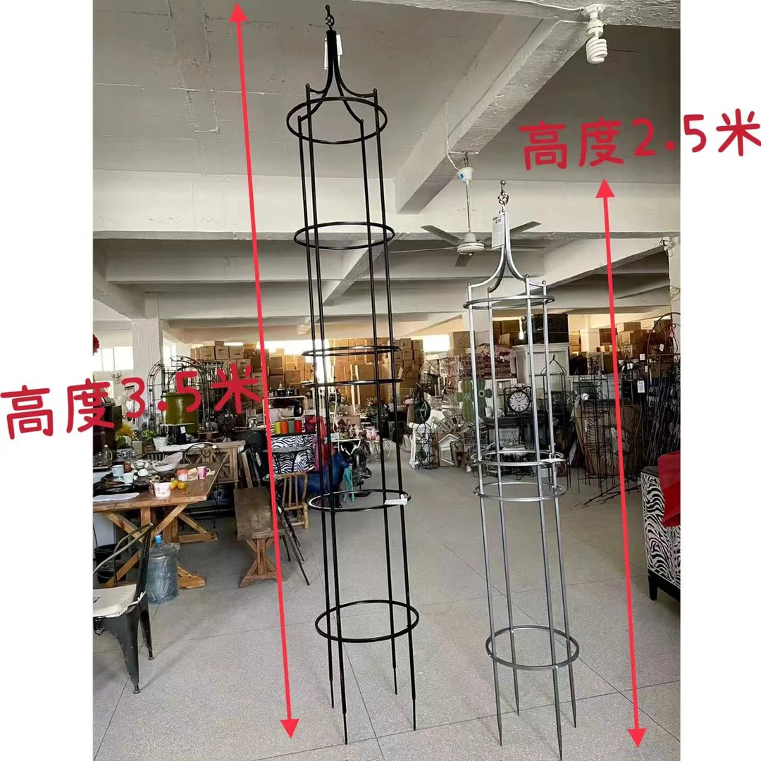 罕见外贸出口单 植物攀爬架花园落地摆件栅栏高度铁艺爬藤架0131