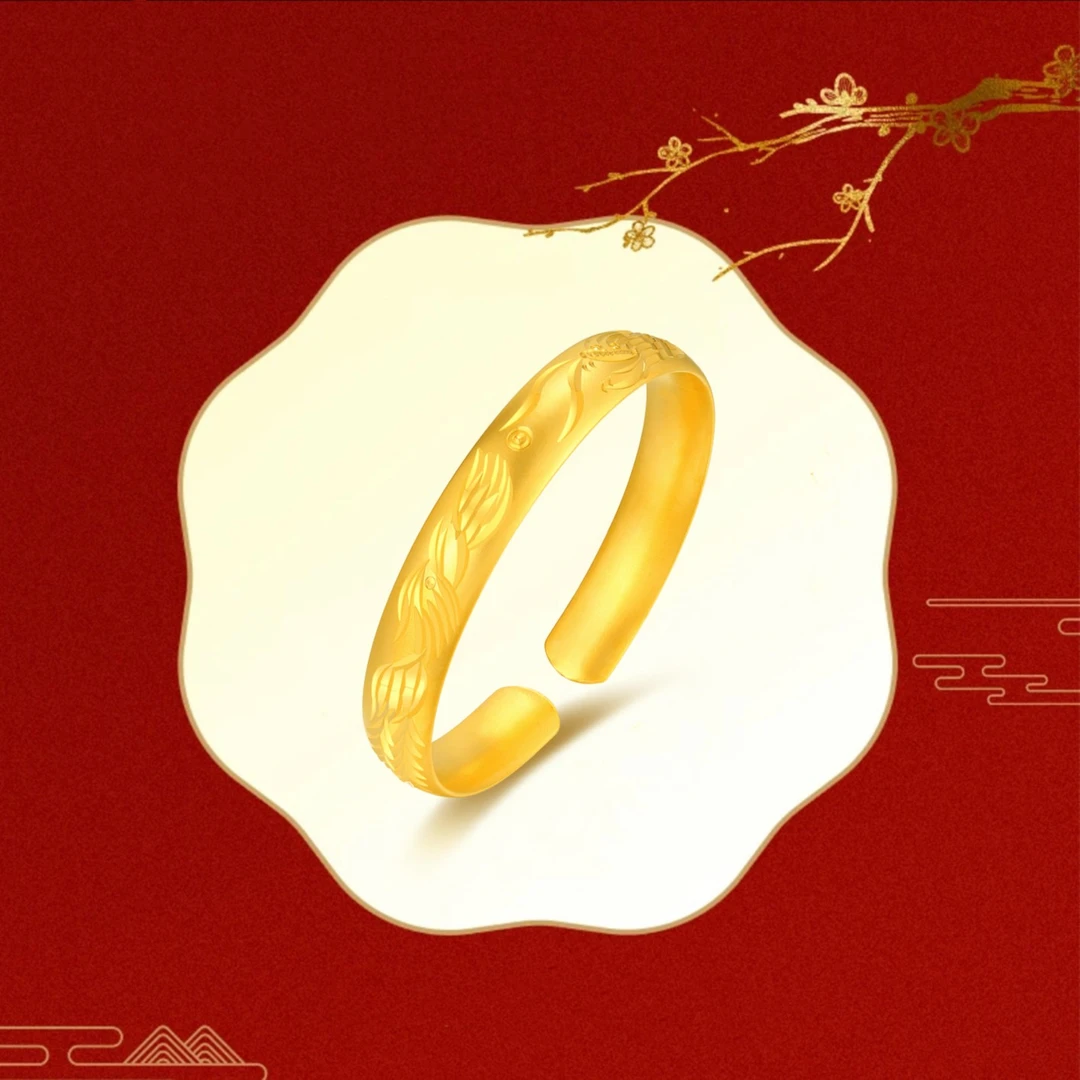 JIN BAI ZHENG 铜合金手镯 设计师款不掉色精美时尚手镯可调节女