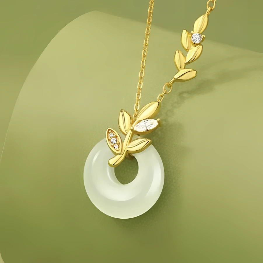 钛钢项链 不掉色穗月平安扣项链女时尚轻奢气质高级感锁骨链饰品