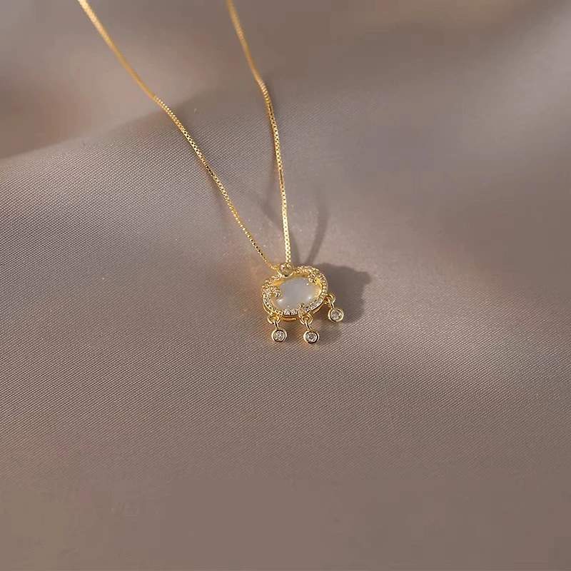 钛钢项链 新中式不掉色【心意锁】平安锁项链女款时尚百搭精美礼物