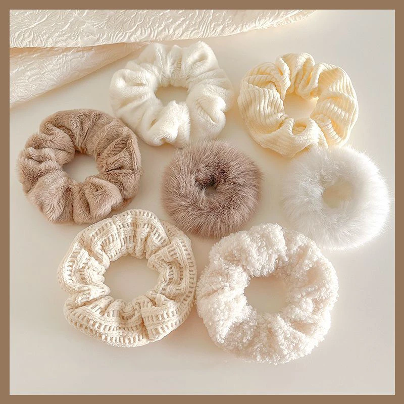 气质冬季毛绒大肠发圈网红新款头绳皮筋女扎头发绳头饰森系发饰