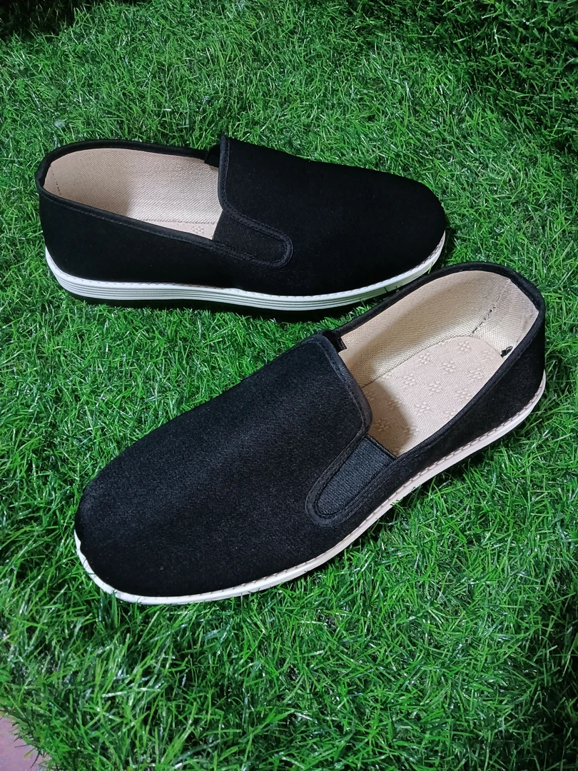 男士低帮布鞋男鞋休闲夏季防滑透气舒适轻便耐磨黑色软底板鞋