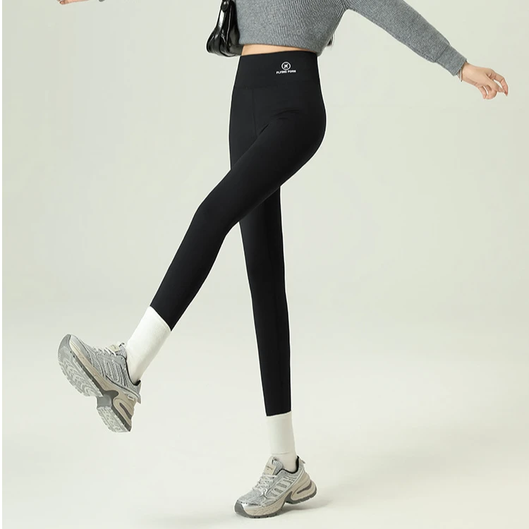 秋冬季加绒加厚鲨鱼裤女外穿九分芭比裤高腰显瘦紧身瑜伽打底裤女