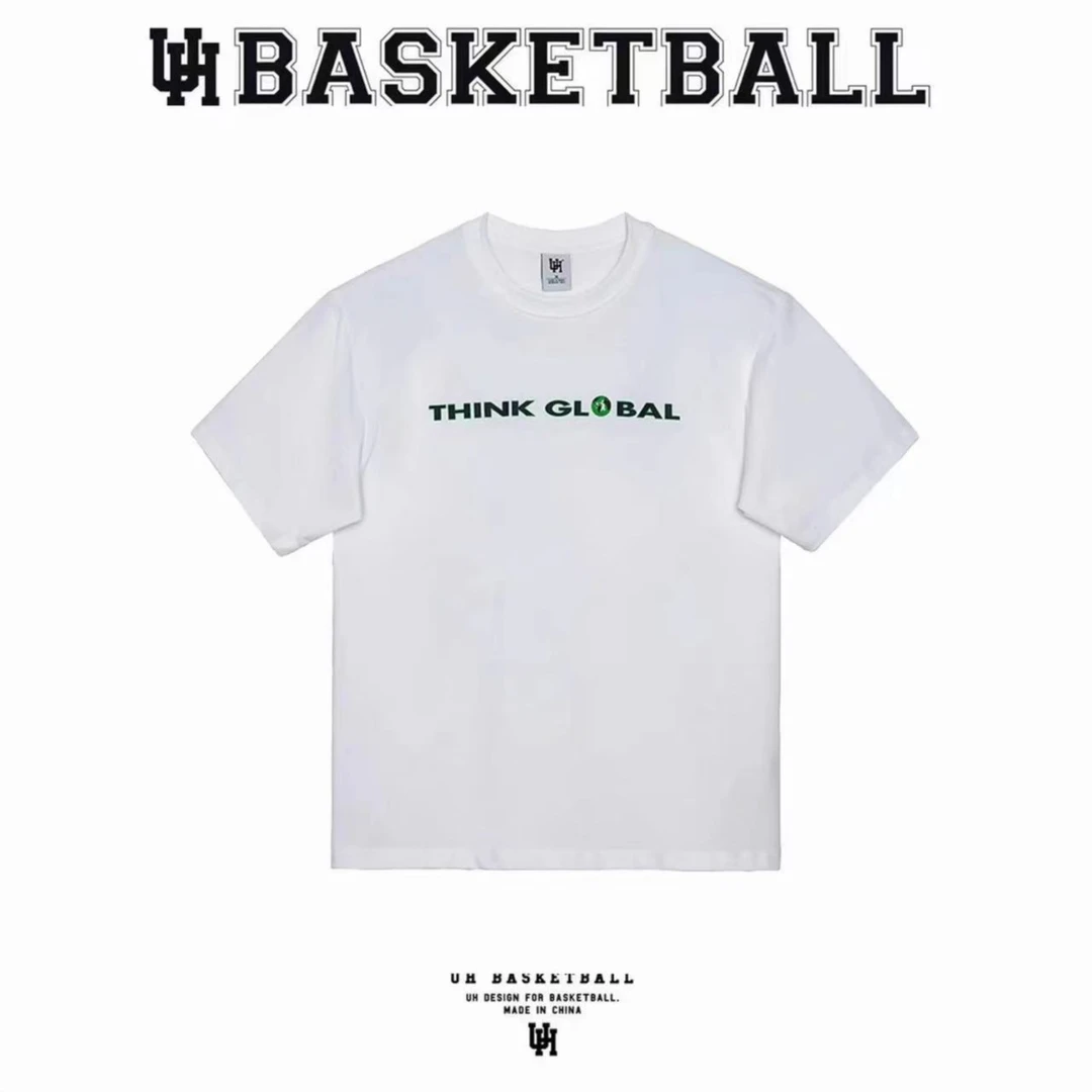 UH正品美式街头街头篮球圆领夏季运动休闲短袖印花大图案嘻哈T恤