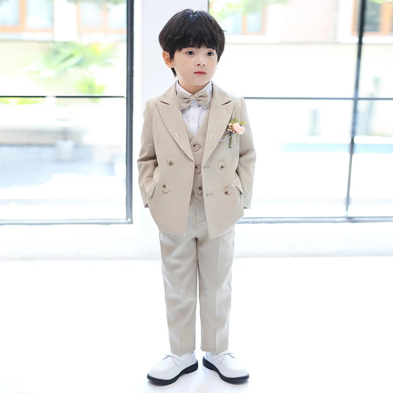 儿童西装套装男童绅士花童婚礼服中小童钢琴主持人朗诵演出服外套