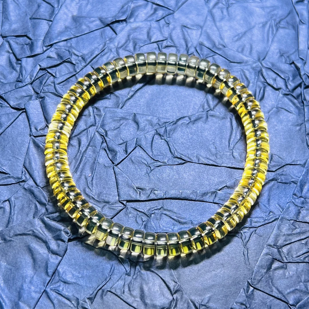 Mr芍文玩-精工薄切款蓝珀单圈-6m-手围15-16