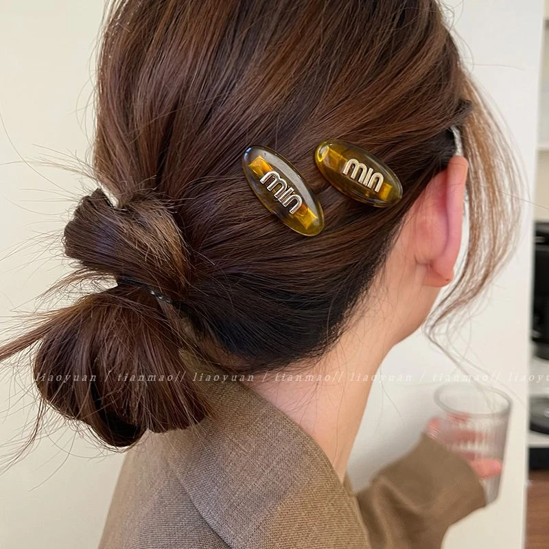 简约高级感2个碎发发夹女侧边小号刘海夹2024新款鸭嘴夹子头饰ins