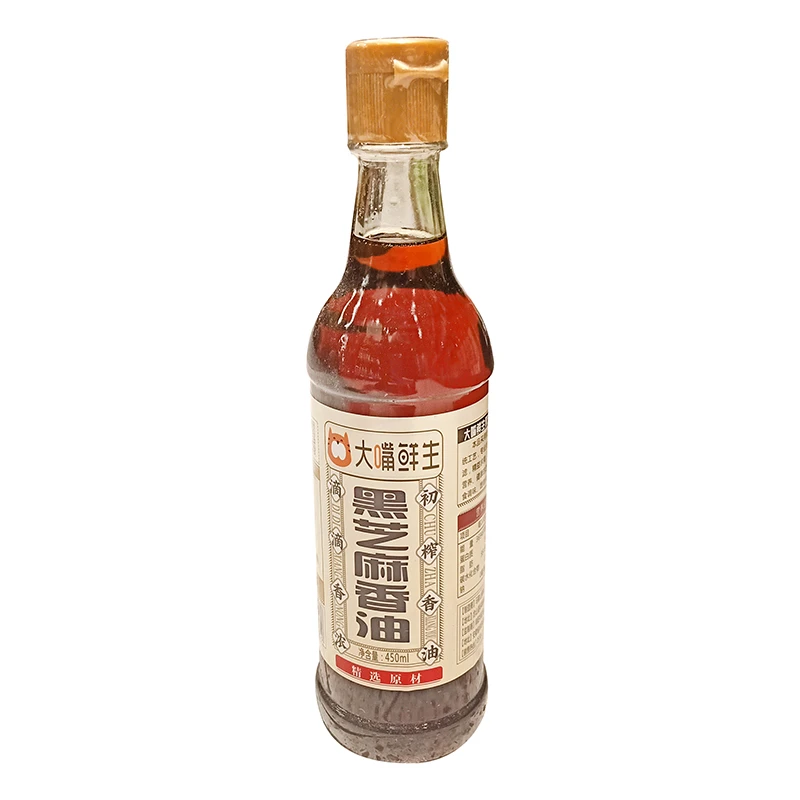 大嘴鲜生 纯黑芝麻油 450ml/瓶