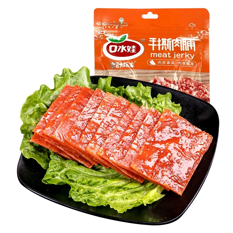 口水娃 元气零食原味手撕肉脯 100g/袋