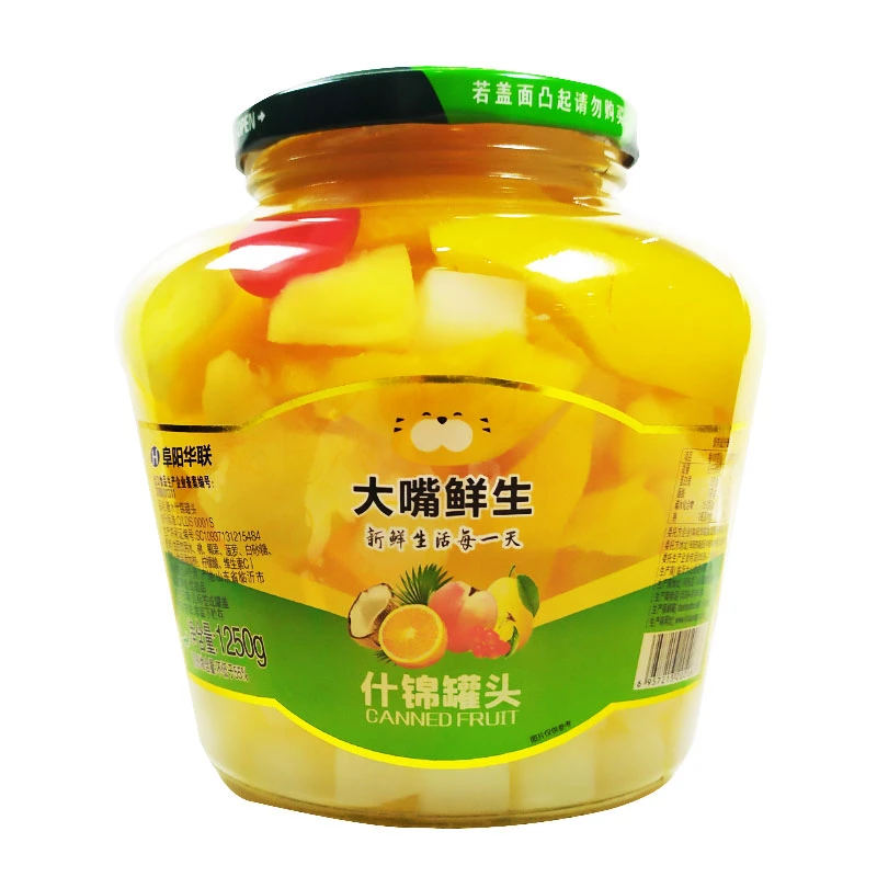 大嘴鲜生 什锦罐头 1250g/瓶