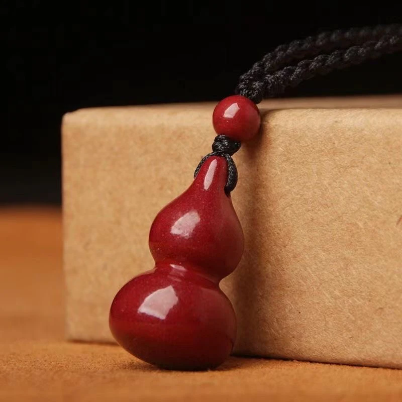 含辰砂工艺品正品朱砂葫芦吊坠男女款项链饰品紫金砂福禄挂饰