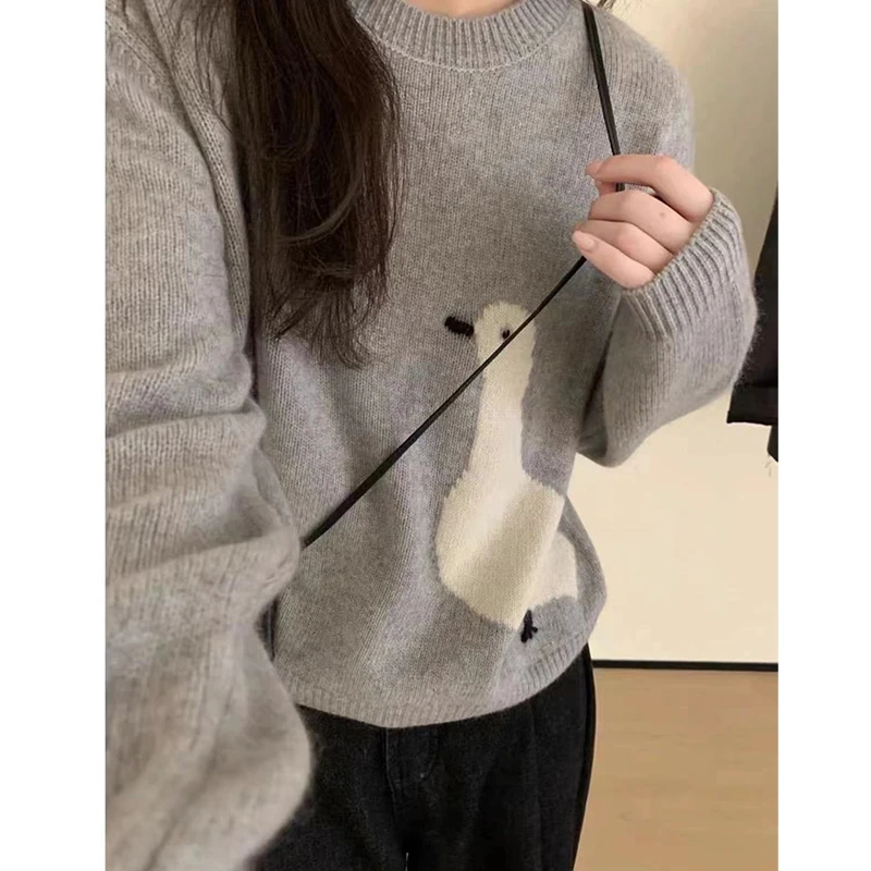 软糯可爱减龄卡通针织套头毛衣