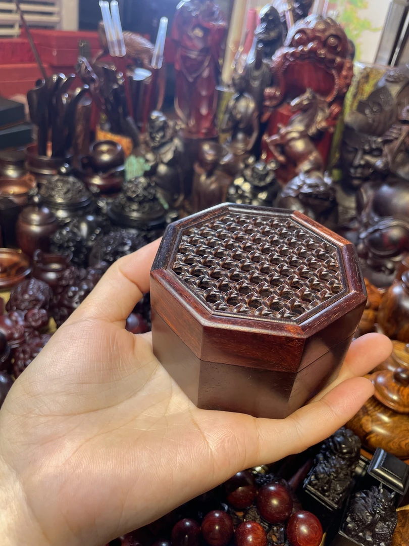 印度小叶紫檀盘香盒室内高端实木熏香高档