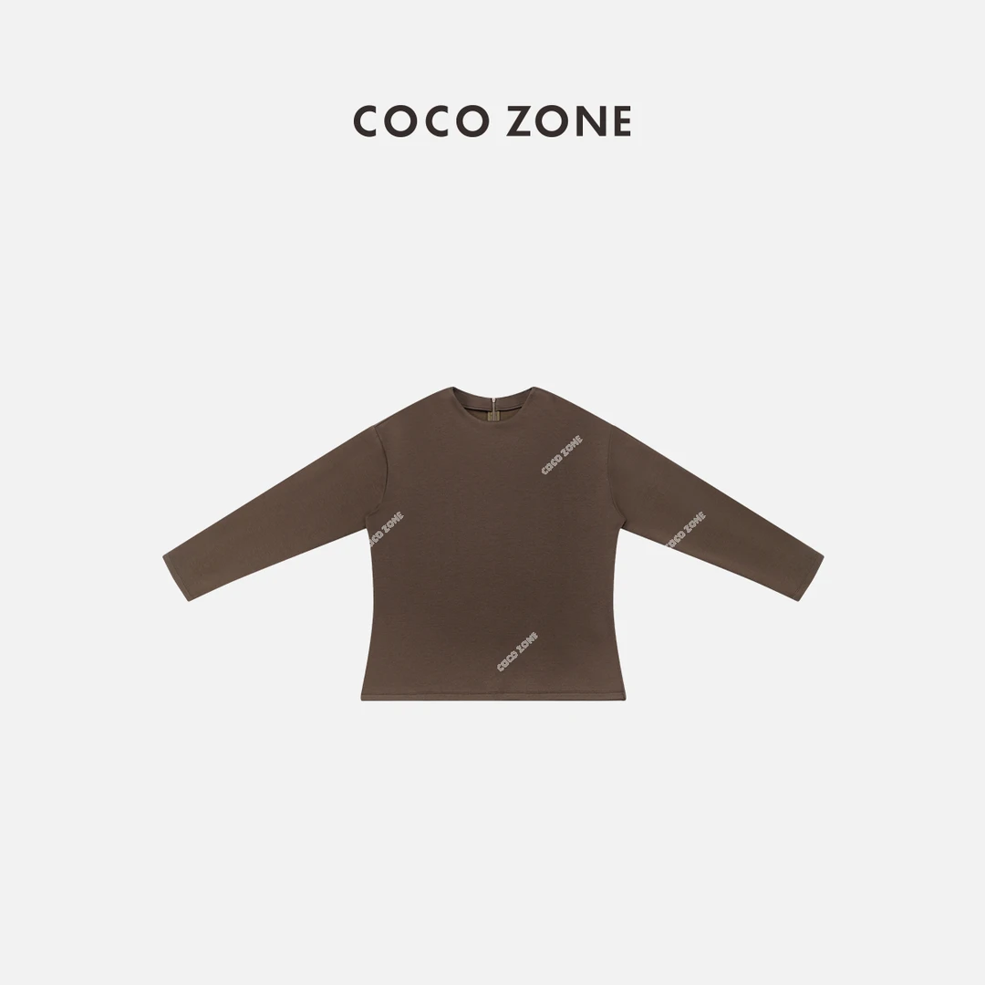 COCO ZONE 刘一一 美拉德春秋打底衫长袖T恤内搭修身打底23C19696