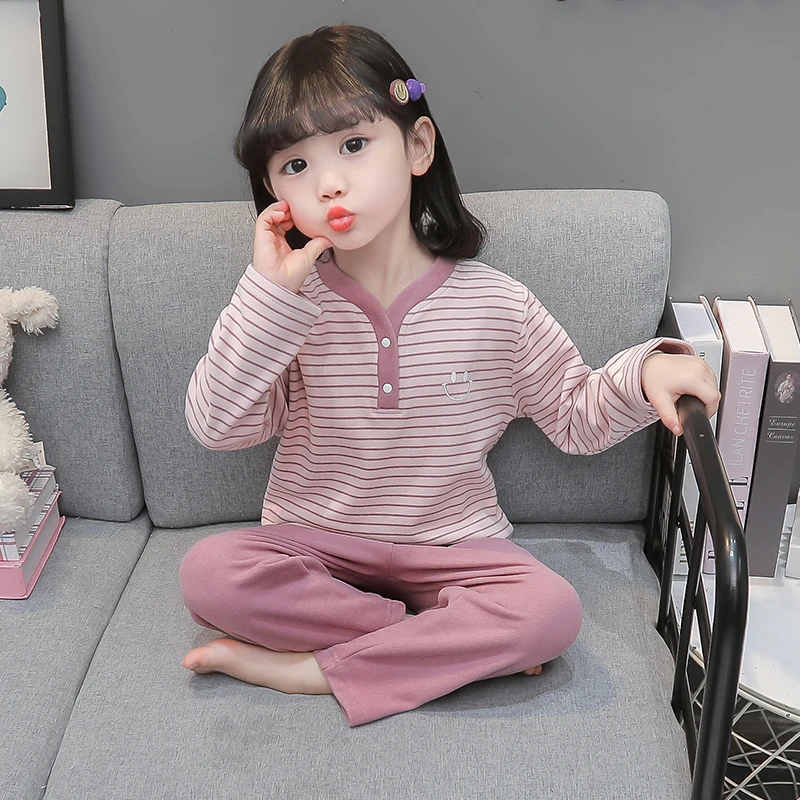 女童睡衣春秋季长袖薄款德绒儿童家居服套装秋冬女宝宝可爱小女孩