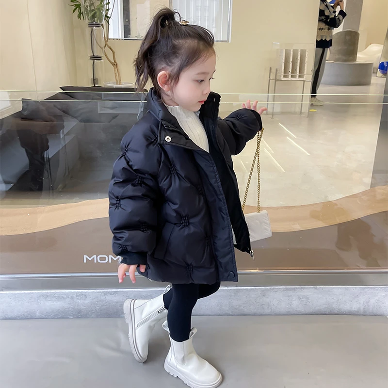 女童棉服冬装2023新款儿童装冬季加绒棉衣女宝宝韩版加厚洋气外套