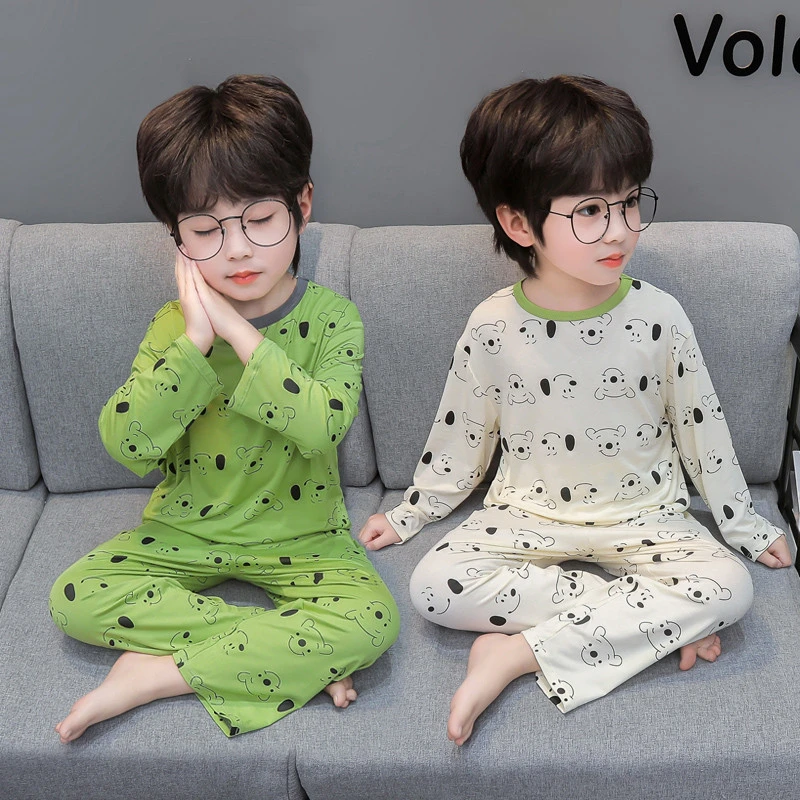 男童夏季莫代尔睡衣套装男孩儿童卡通小童夏款空调服男宝宝家居服