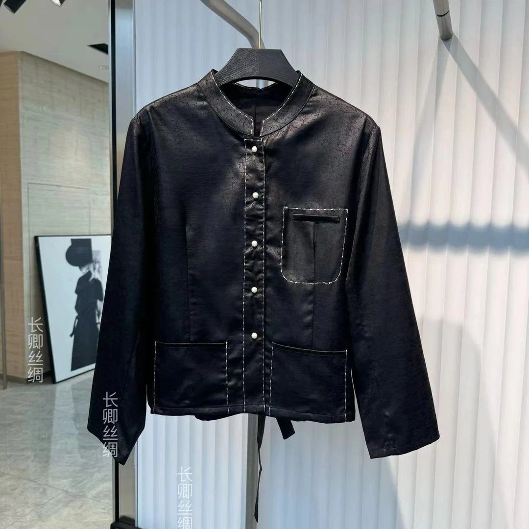 原创设计师新中式龟裂纹上衣女外套小衫百搭 21201