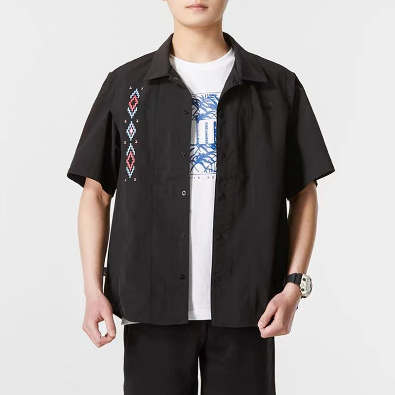 PUMA彪马官方男装女装2024夏季新款潮流百搭运动服休闲短袖衬衫