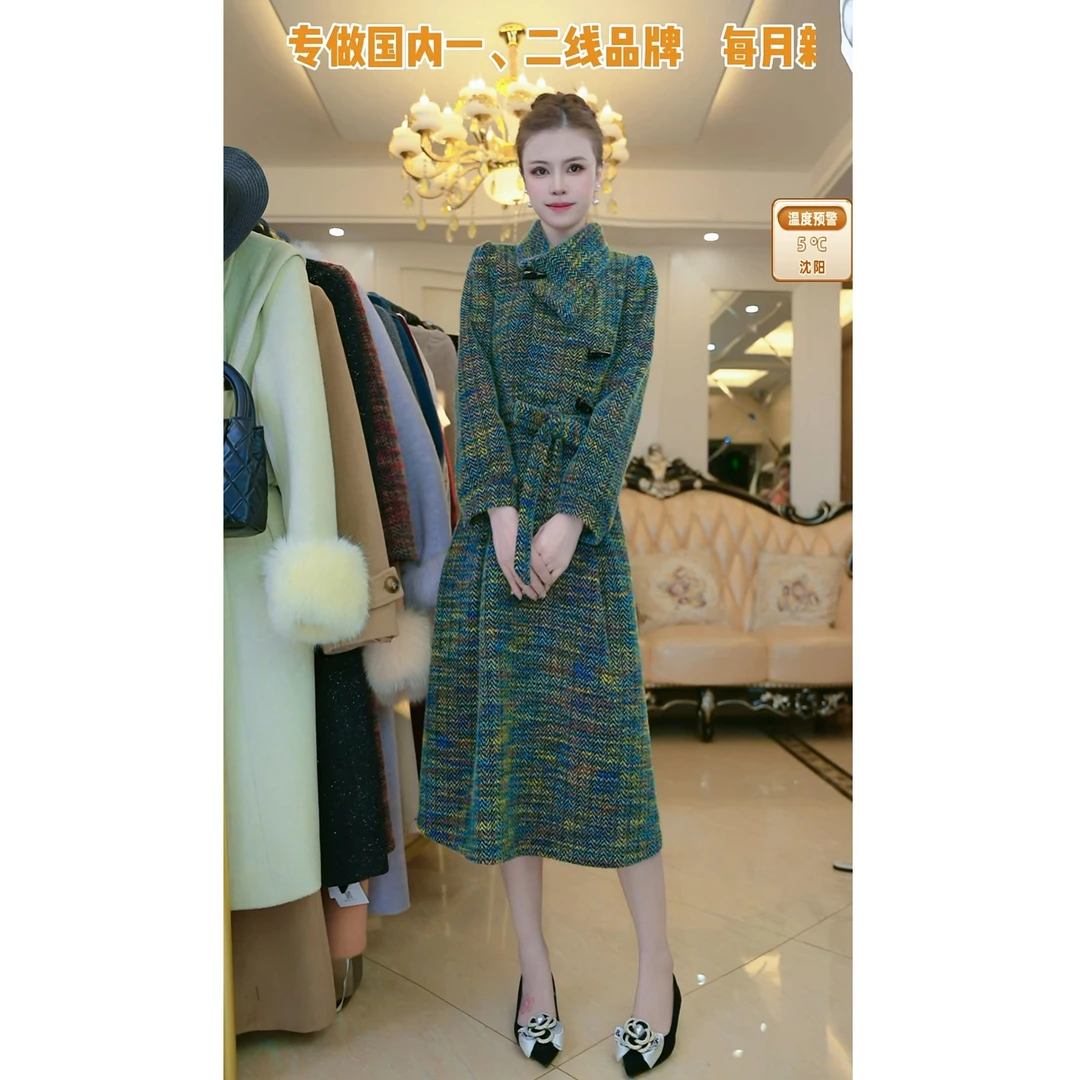 梦想服饰打底裙大衣秋冬连衣裙遮肉显瘦洋气减龄A字裙5011