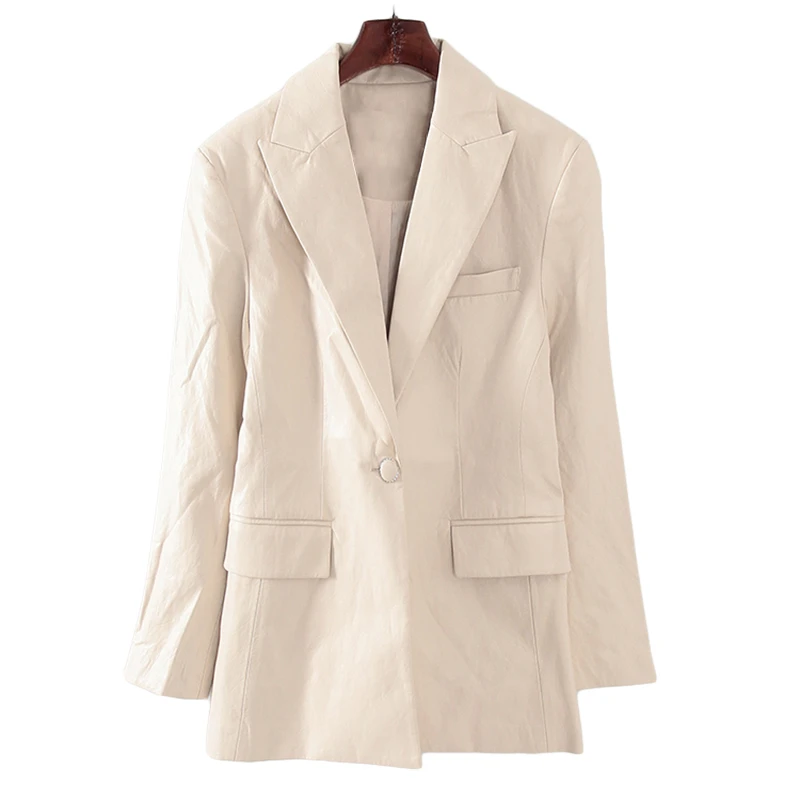 Z166时髦压印PU西装