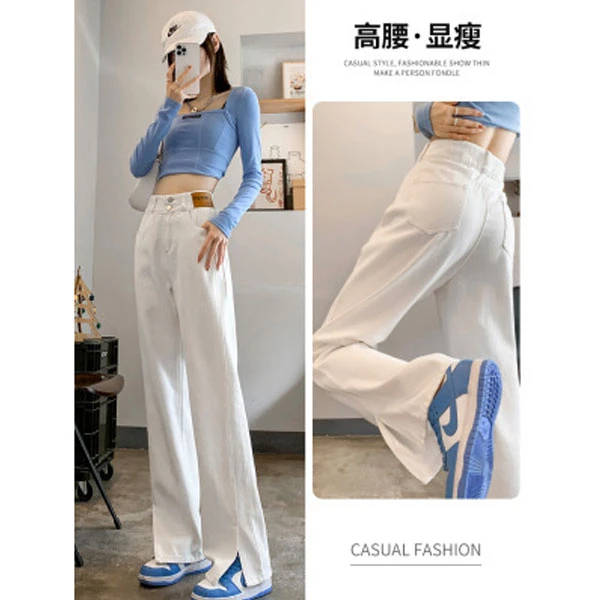 复古水洗牛仔裤女