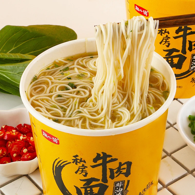 新版抖音-【趣小谗牛肉面】总重量125g*1/12桶装泡面方便面速食整