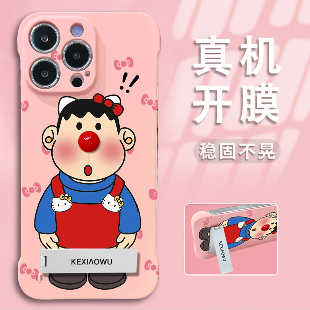 卡通满屏波点胖虎无边框手机壳适用苹果vivo华为oppo荣耀iphone15
