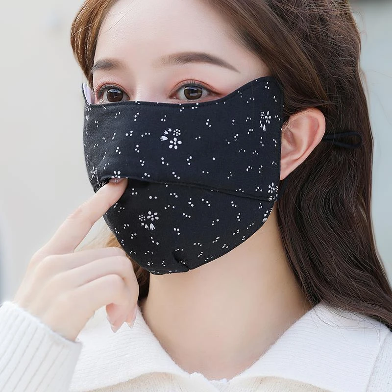 新款防寒防晒保暖面罩女秋季冬季透气加厚骑行加大防风防尘电动车