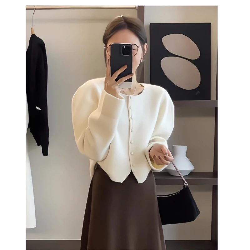 秋冬高级感小香风套装裙冬季一整套女装气质小个子时尚洋气两件套