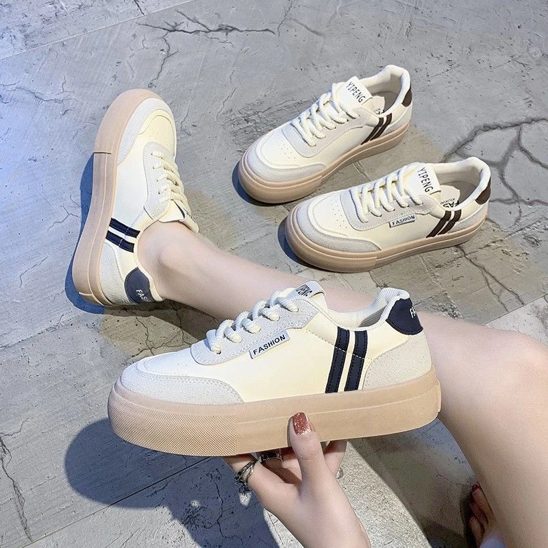 爆款厚底德训鞋子女鞋2024春季ins潮新款复古板鞋运动休闲A-2