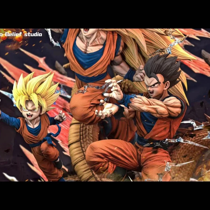 【新品预订】 赛亚人集合  龙拳超三父子爆发  雕像