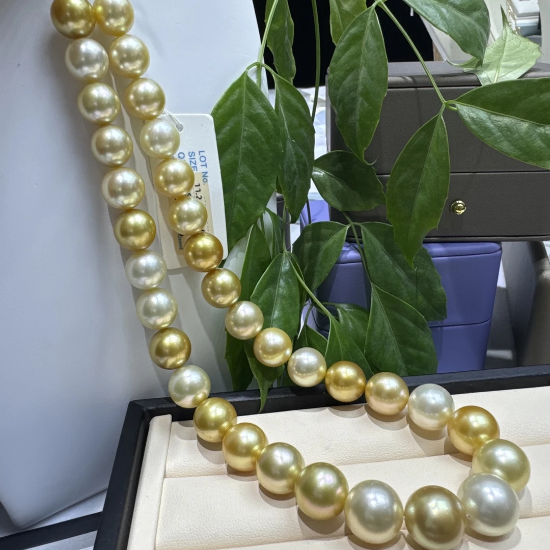 熙岸珠宝～真科研SK白蝶11～14正圆强光婴儿肌无瑕大点位经典优雅